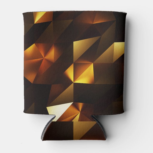 Goldpolygon: 3D Abstrakt Rendering Dosenkühler (Vorderseite)