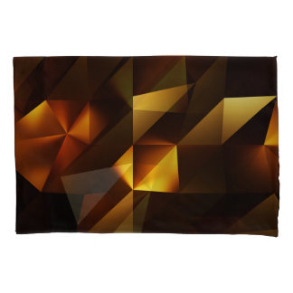 Goldpolygon: 3D Abstrakt Rendering Kissenbezug