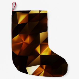 Goldpolygon: 3D Abstrakt Rendering Kleiner Weihnachtsstrumpf
