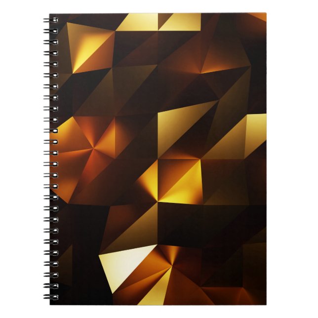 Goldpolygon: 3D Abstrakt Rendering Notizblock (Vorderseite)