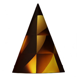 Goldpolygon: 3D Abstrakt Rendering Partyhütchen