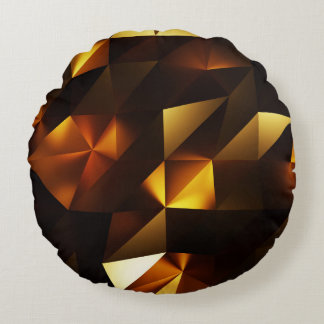 Goldpolygon: 3D Abstrakt Rendering Rundes Kissen