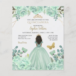 Goldprinzessin Quinceañera Einladung