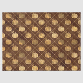 Goldpumpen und Brauner Herbstfall Seidenpapier