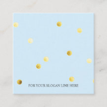 Goldpunkt-Muster-Baby-Blau-Quadrat-Visitenkarte