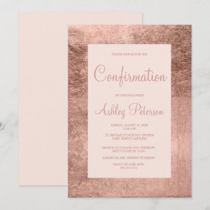 Goldrahmen der eleganten Rose, rosa Bestätigung Einladung