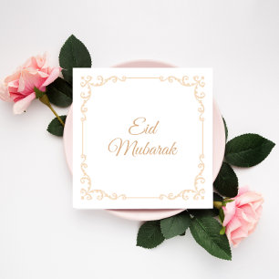 Goldrahmen Eid Mubarak Elegant Feiern Feiertagskarte