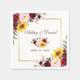 Goldrahmen für Hochzeitswasser Serviette