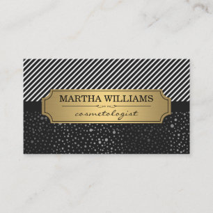 Goldrahmen mit Metallsteinen und Streifen Visitenkarte