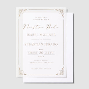 Goldrahmen-Motiv Unsere Hochzeit Spanische Hochzei