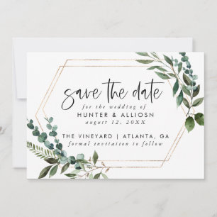 Goldrahmen Save the Date Einladung