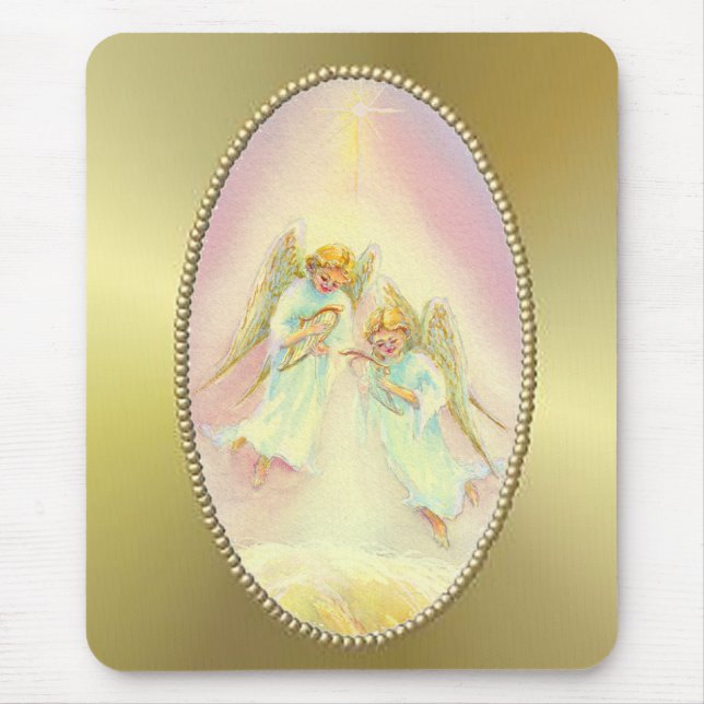 GOLDrahmen u. -ENGEL durch SHARON SHARPE Mousepad (Vorne)