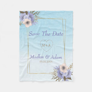 Goldrahmen und Blume Fleecedecke