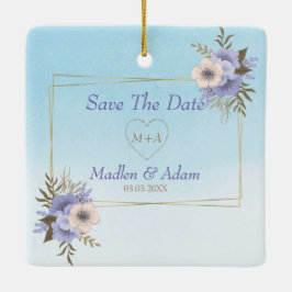 Goldrahmen und Bouquet Keramikornament