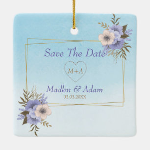 Goldrahmen und Bouquet Keramikornament