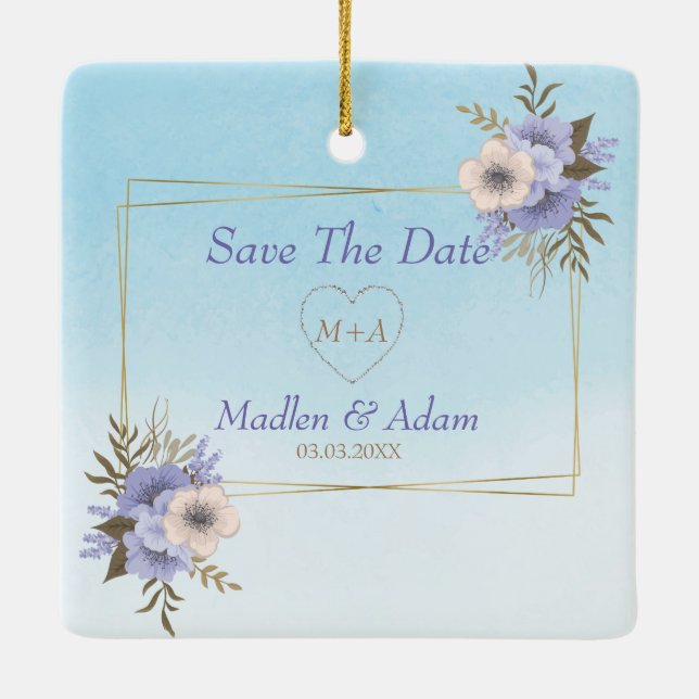 Goldrahmen und Bouquet Keramikornament (Rückseite)