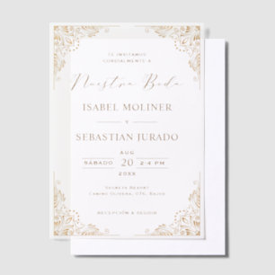 Goldrahmen Verziert Nuestra Boda