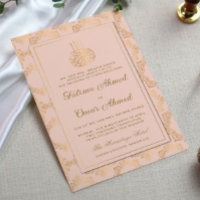 Goldrahmen Verziert rosa islamische Hochzeit