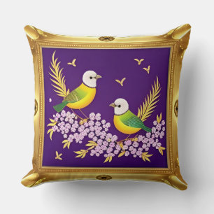 ✨ Goldrahmen-Vogel-Wurfkissen Elegante Dekoration Kissen