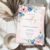 Goldrahmen von Boho pink und blau