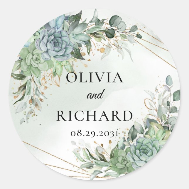 Goldrahmen von Boho Runder Aufkleber (Vorderseite)