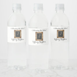 Goldrahmen-Wasserflasche-Etikett Wasserflaschenetikett