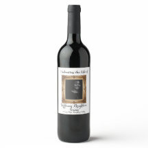 Goldrahmen-Weinetikett