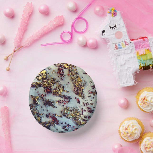 Goldrausch, 7" Papierschale Pappteller (Party)