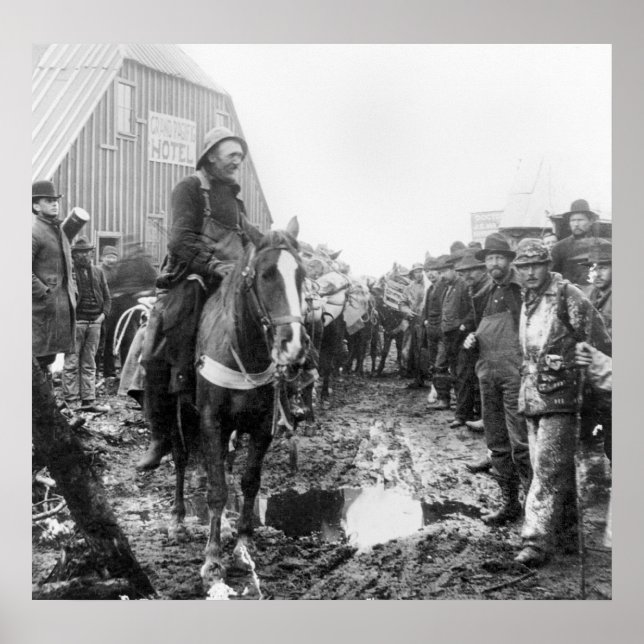 Goldrausch in Alaska, 1890er Poster (Vorne)