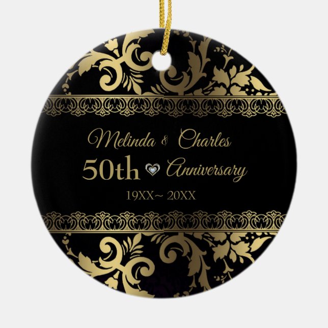 Goldrausch Keramik Ornament (Vorne)