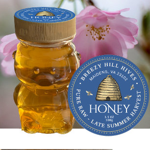 Goldrausch mit Honigbienen Runder Aufkleber