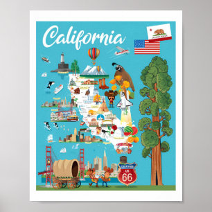Goldrausch-Reiseposter Poster