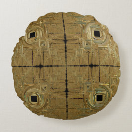 Goldrausch Rundes Kissen