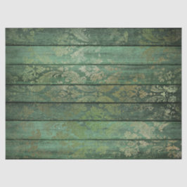 Goldrausch über grünes Holz Seidenpapier