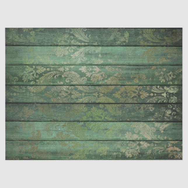 Goldrausch über grünes Holz Seidenpapier (Vorderseite)