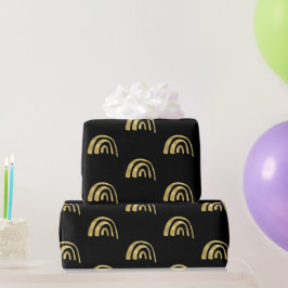 Goldregenbogen und schwarz geschenkpapier