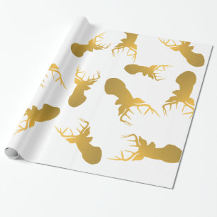 Goldren-Weihnachtsfeiertags-Muster Geschenkpapier