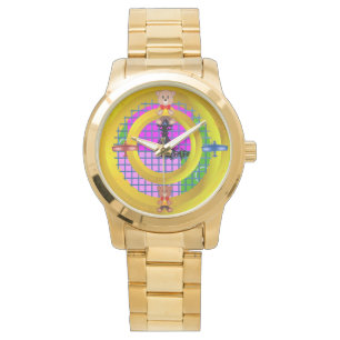 Goldring Flugzeug Bowtie Teddy Bear Geometric Armbanduhr