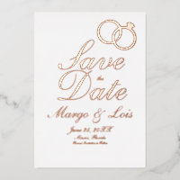 Goldring Save the Date gepresste Folie