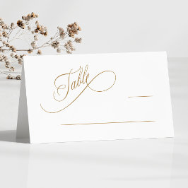 Goldromantische Hochzeit Wirbler Typografie Platzkarte