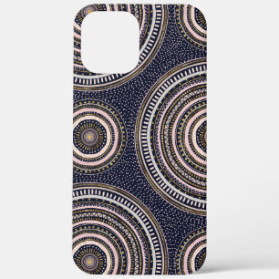 Goldrosa geometrische Doodles Blue Mandala Case-Mate iPhone Hülle