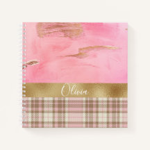 Goldrosa Karierter Abstrakter Farbname