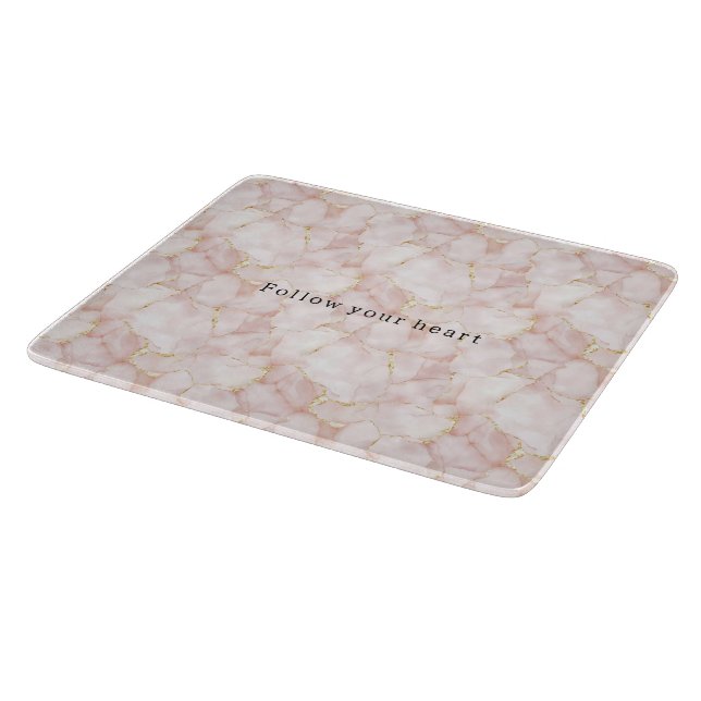 Goldrosé-Blütenblätter Floral   Schneidebrett (Ecke)