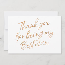 GoldRose "danken Ihnen für Sein mein Trauzeuge " Dankeskarte