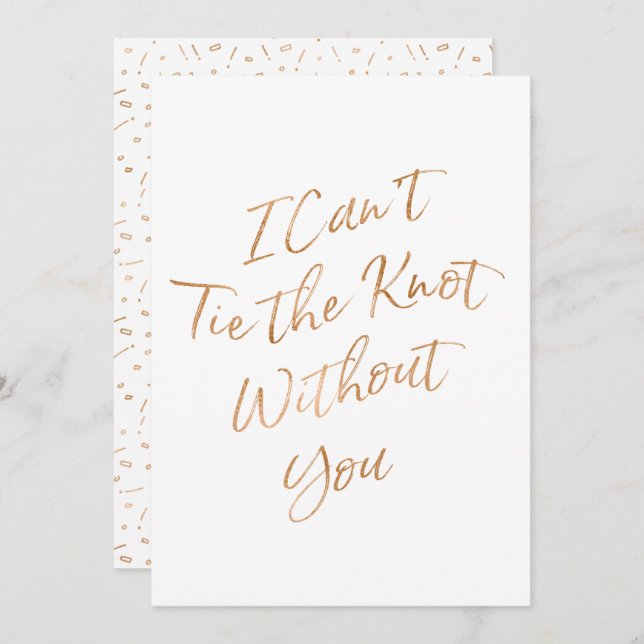 GoldRose "ich kann nicht Krawatte der Knoten ohne Einladung (Vorne/Hinten)