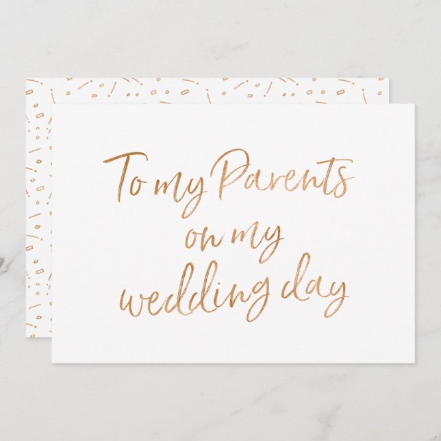 GoldRose zu meinen Eltern Einladung (Vorne/Hinten)