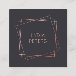 GoldRosen-Rahmen Quadratische Visitenkarte