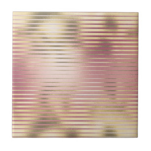 Goldrot-Rosa-Metallfolie Fliese