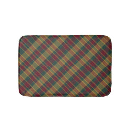 Goldrot und grüne Weihnachtsdrucke Kariert Badematte