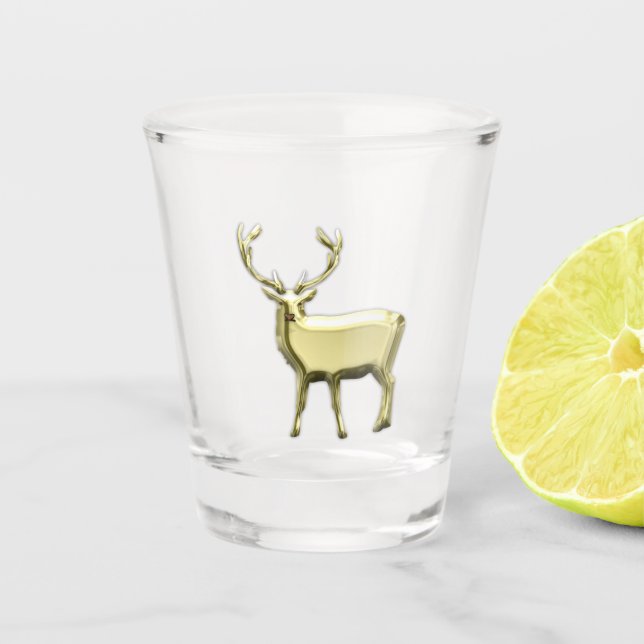 Goldrotwild Schnapsglas (Vorderseite)